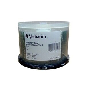 CD-R Archival Grade Recordable Disc 700MB/80 Min 52X Spindle Gold 50/Pack